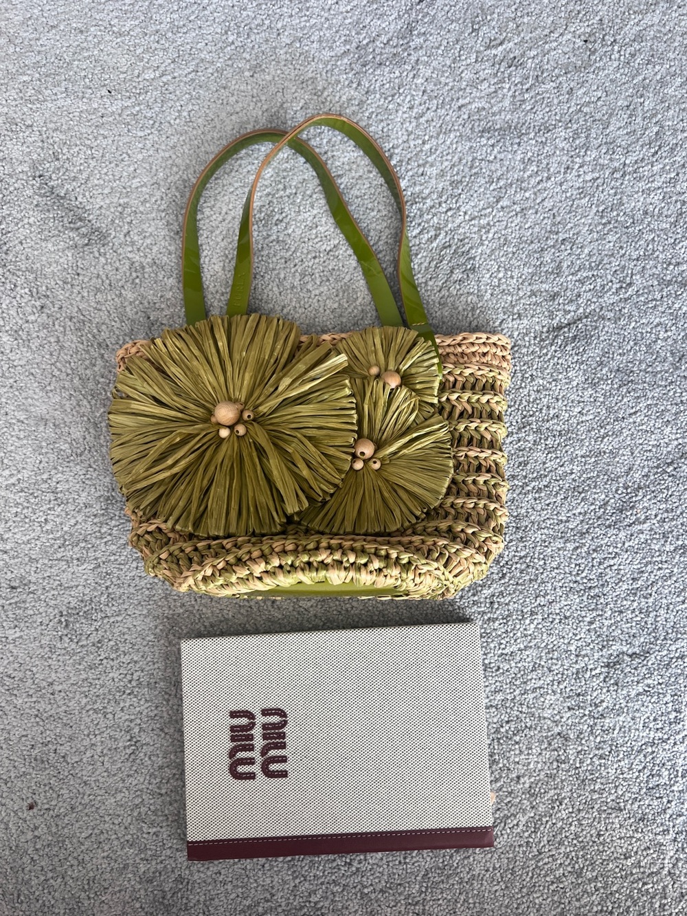 Furla Raffia Straw Flower Basket Bag 🌿